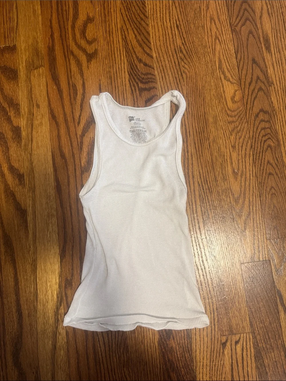 Hanes Boys White Ribbed Tank Top - 6 pack